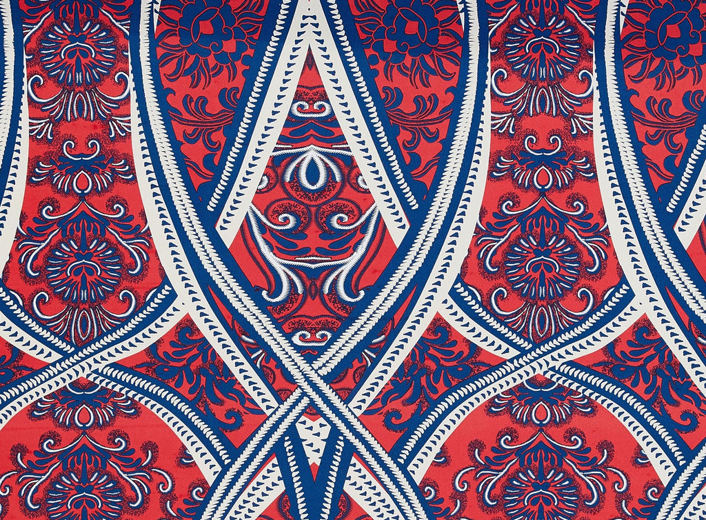 341 RED/ROYAL | 50057-1181 - BAROQUE RIBON ON ITY - Zelouf Fabrics