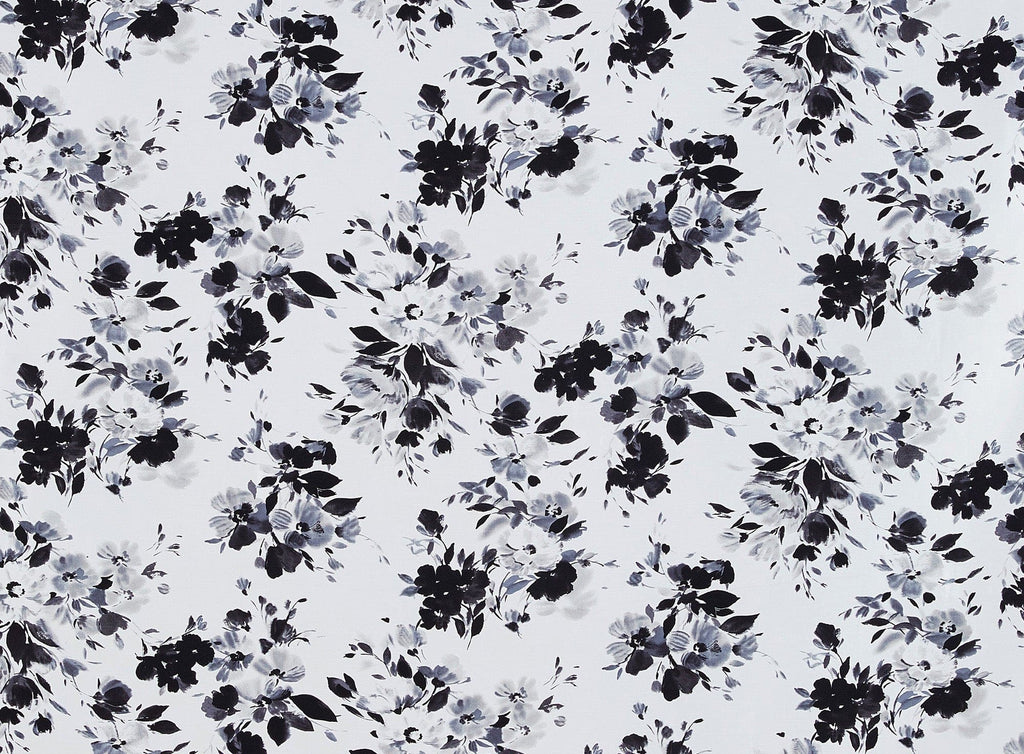 SHADOW FLORAL PRINT ON POLY SHANTUNG  | 50064-5724  - Zelouf Fabrics