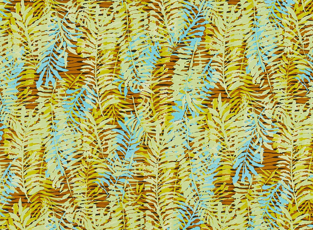PALM TREE STRIPE ON STRETCH COTTON SATEEN  | 50104-5558  - Zelouf Fabrics