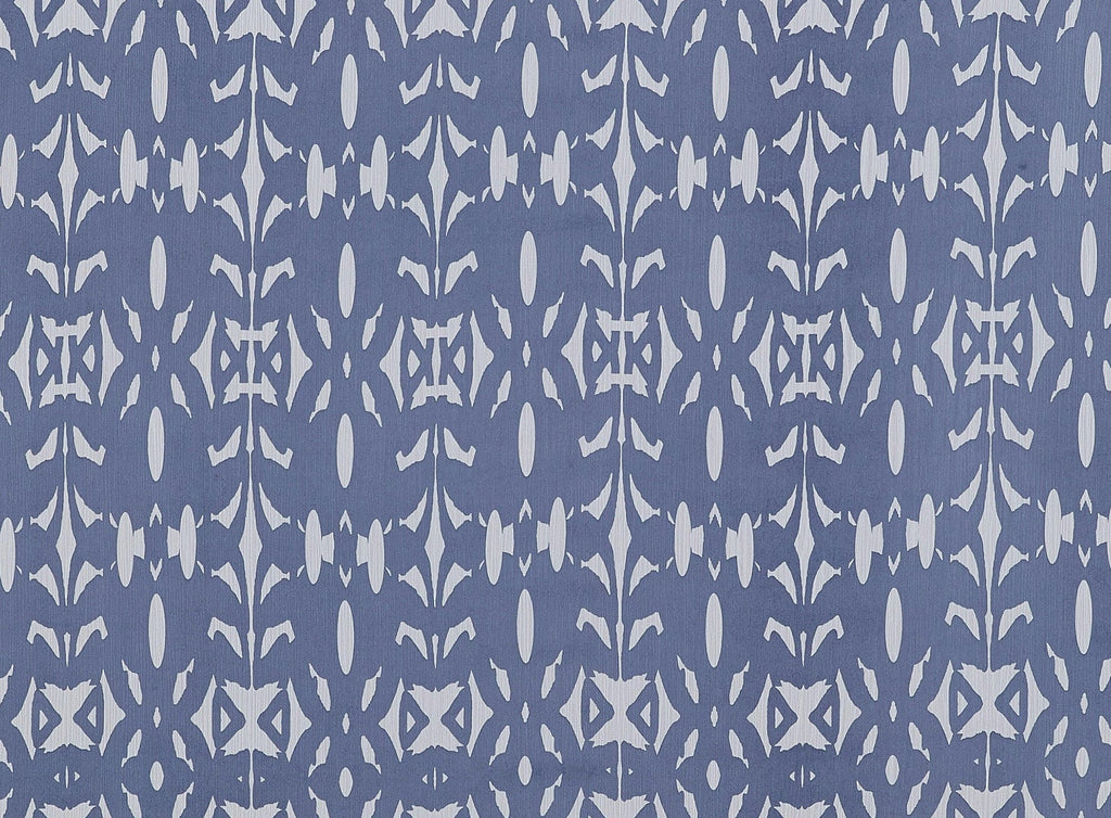 100 GREY/WHITE | 50128-2222 - TRIBAL STRIPE ON YORYU - Zelouf Fabrics