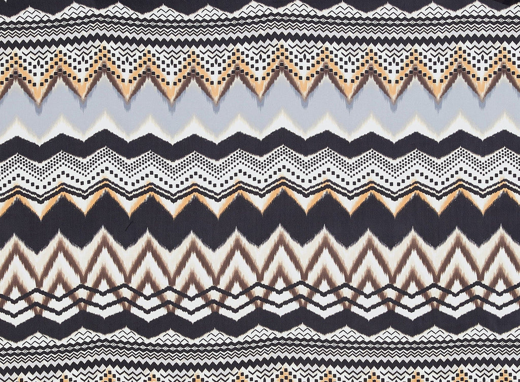 ZIPPER IKATT ON POLYESTER CARNIVAL DULL SATIN  | 50159-3265  - Zelouf Fabrics