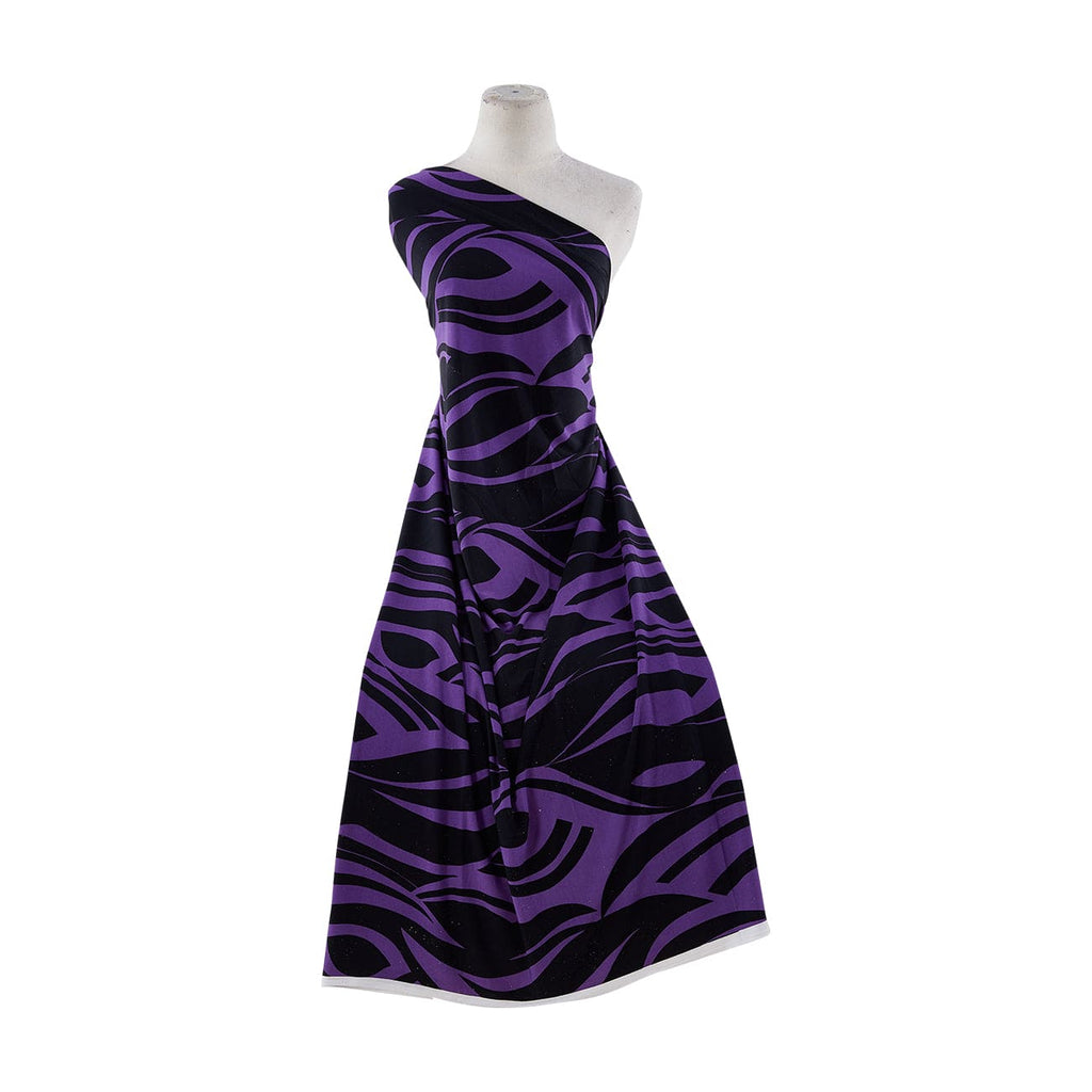 THE WAVE ON ITY  | 50221-1181 661 PURPLE/BLK - Zelouf Fabrics