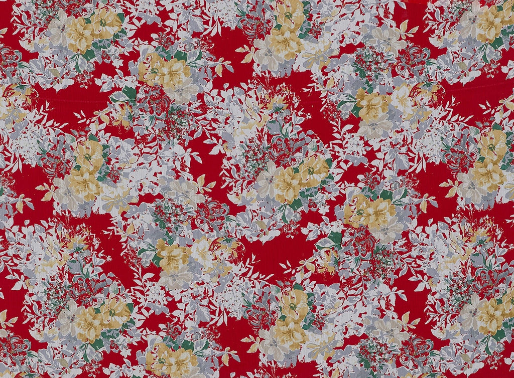 352 RED/YELLOW | 50312-2222 - ROMANTIC GARDEN ON YORYU - Zelouf Fabrics