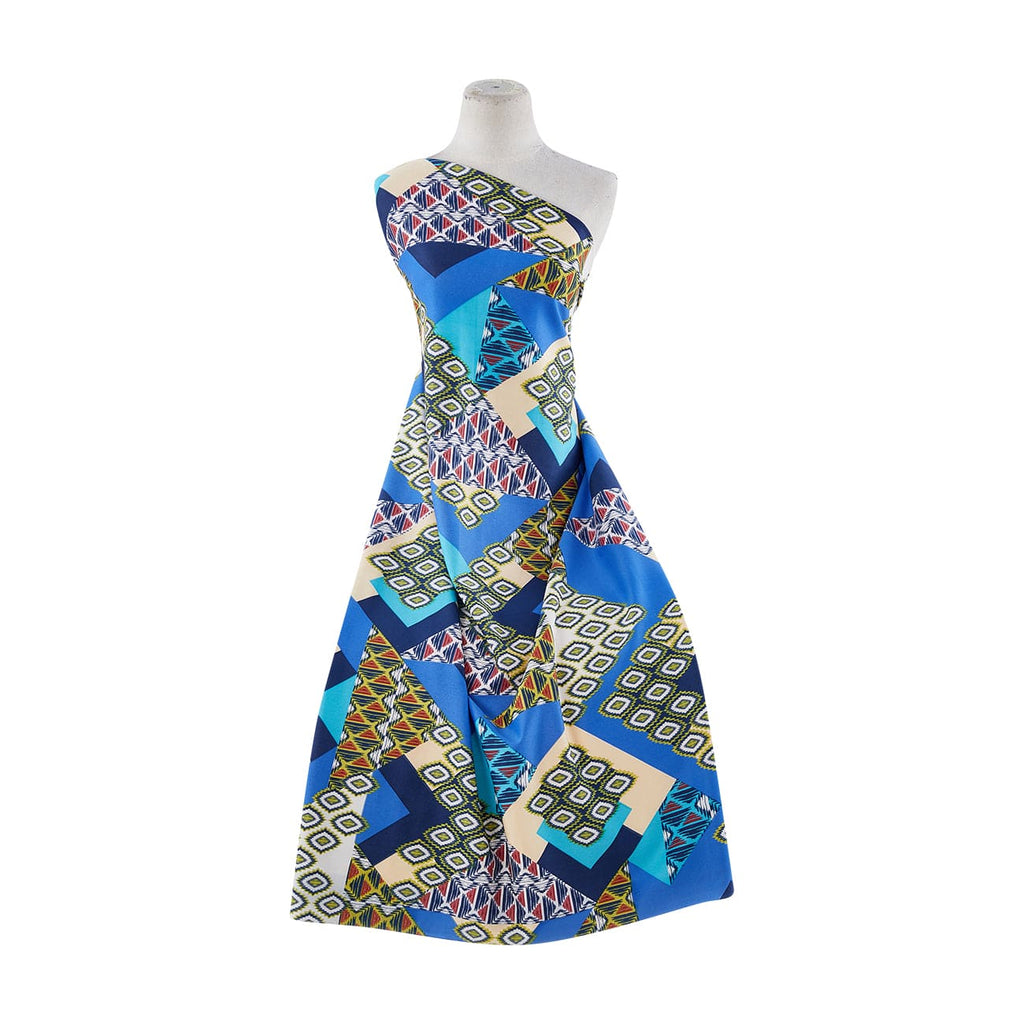 AZTEC PATCH ON SCUBA  | 50385-5631 474 BLUE/LIME - Zelouf Fabrics