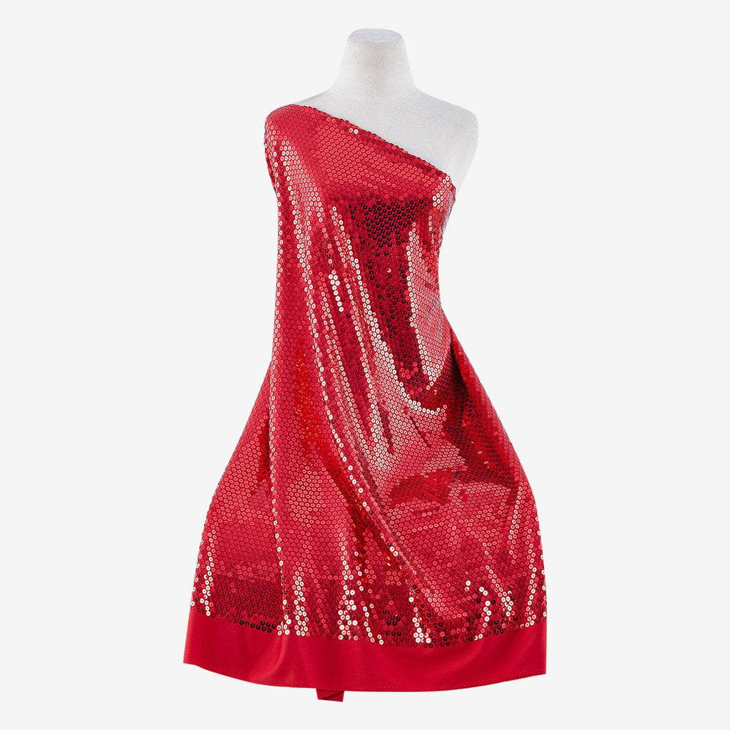 RED/RED | 503 - SEQUINS ON KNIT - Zelouf Fabrics