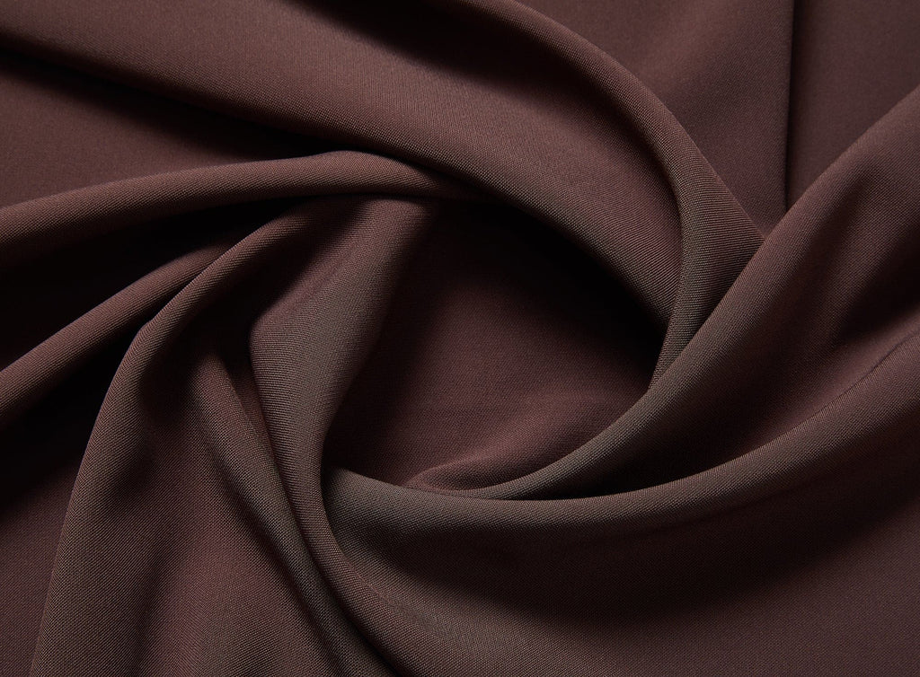 DYNASTY CREPE | 5041 222 CHOCOLATE - Zelouf Fabrics