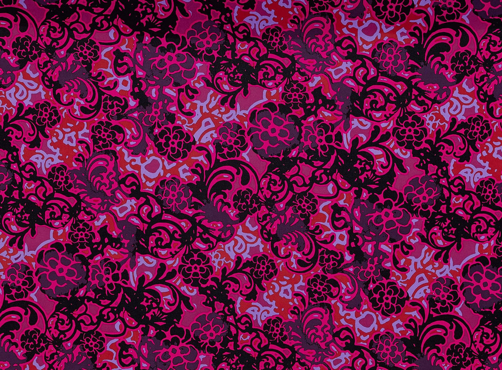 639PURPLEFUSCHI | 50475-1181 - MOD SQUAD FLORAL ON ITY - Zelouf Fabrics