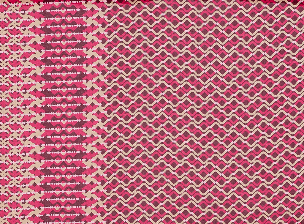 CHAINLINK BORDER ON ELIZABETH CREPE  | 50478-4980  - Zelouf Fabrics
