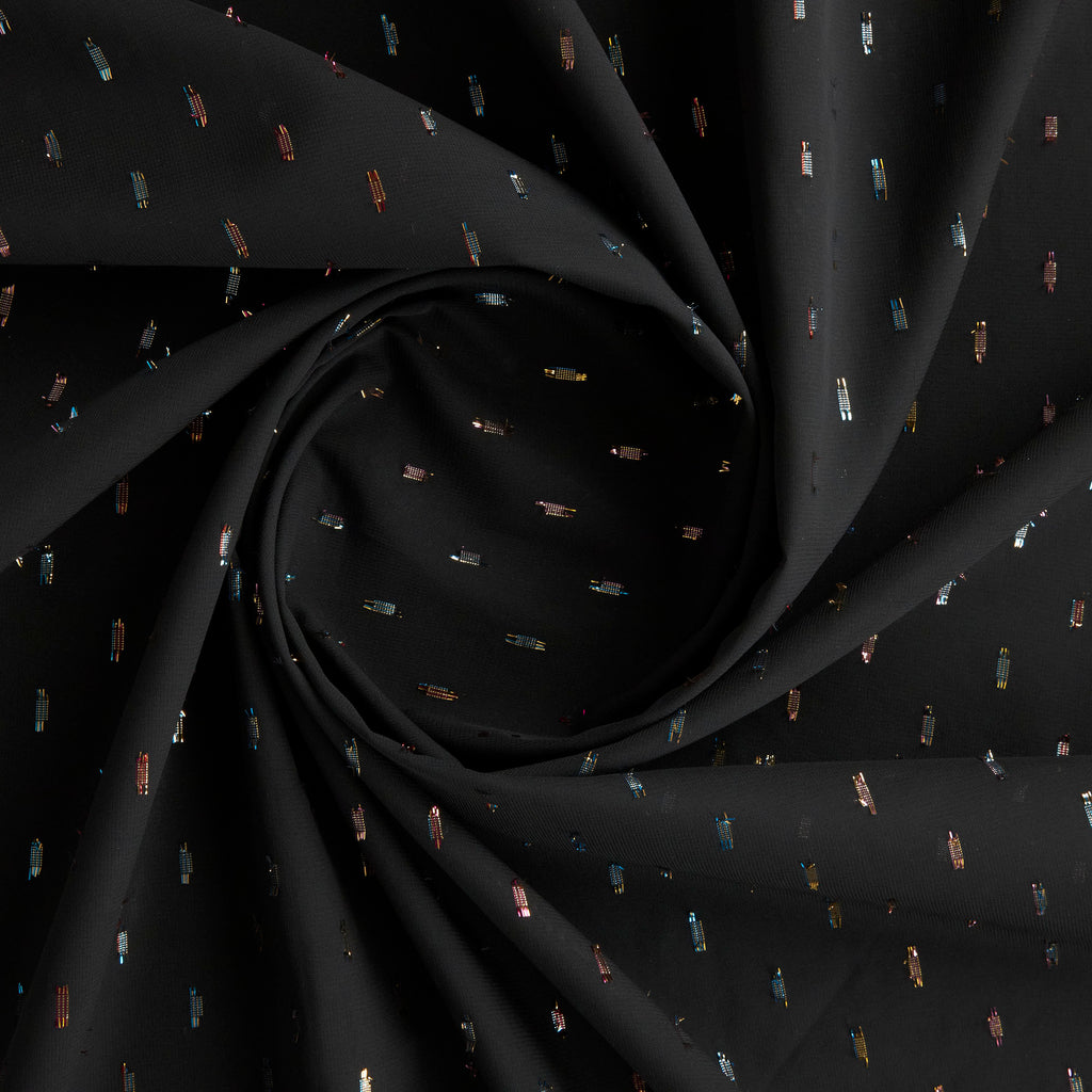 IRINA MULTICOLOR LUREX CLIPPED CHIFFON  | 26423  - Zelouf Fabrics