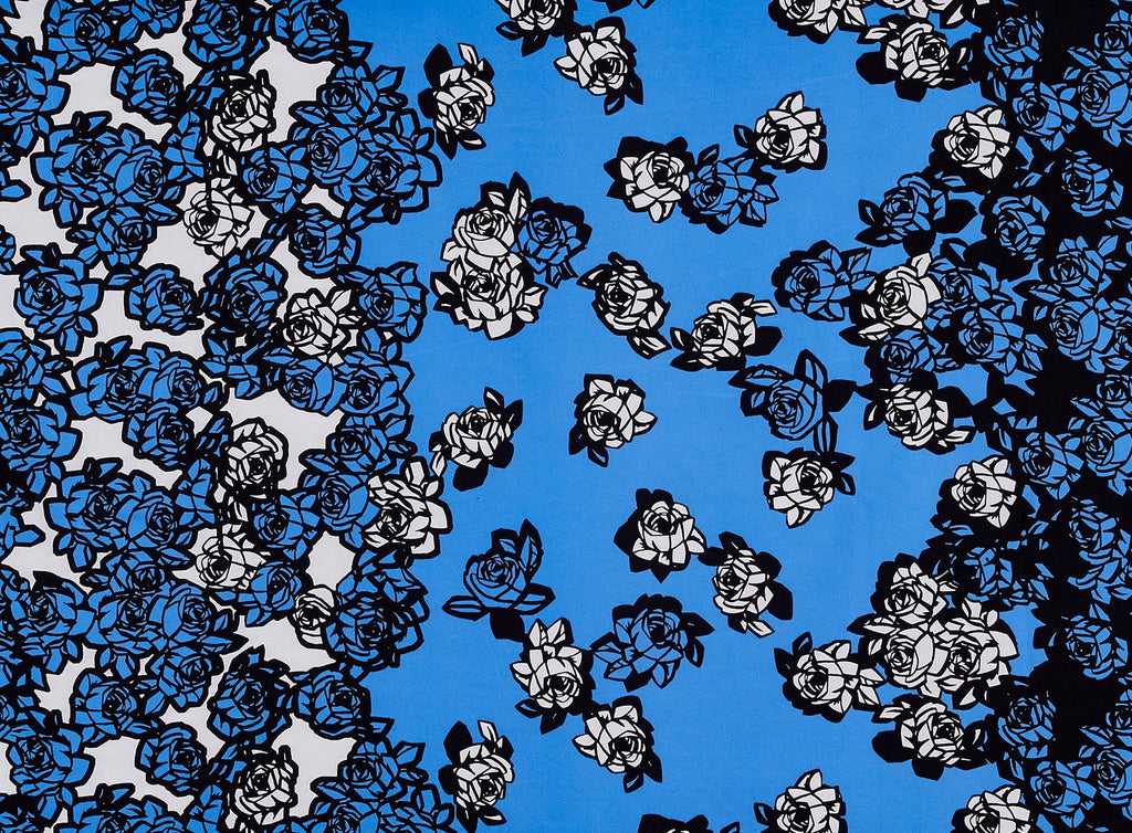 ROSE TRELLIS DOUBLE BORDER DIAGONAL WEAVE TWILL  | 50636-4370  - Zelouf Fabrics