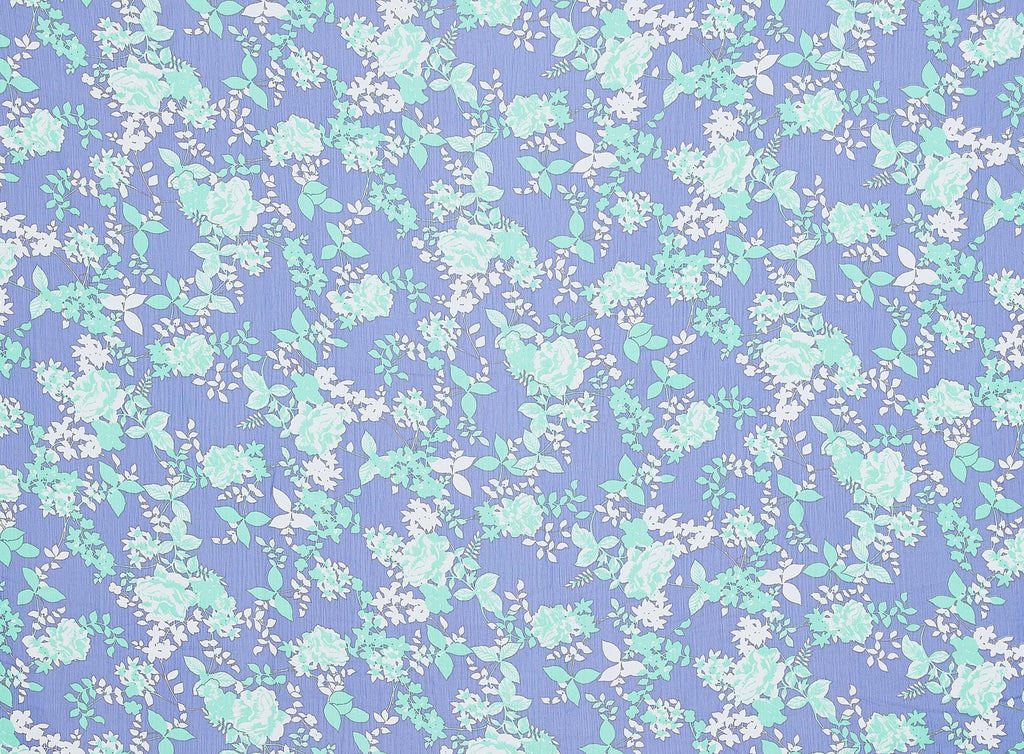 417 BLUE/GREEN | 50640-2222 - BLOSSOMS ON YORYU - Zelouf Fabrics