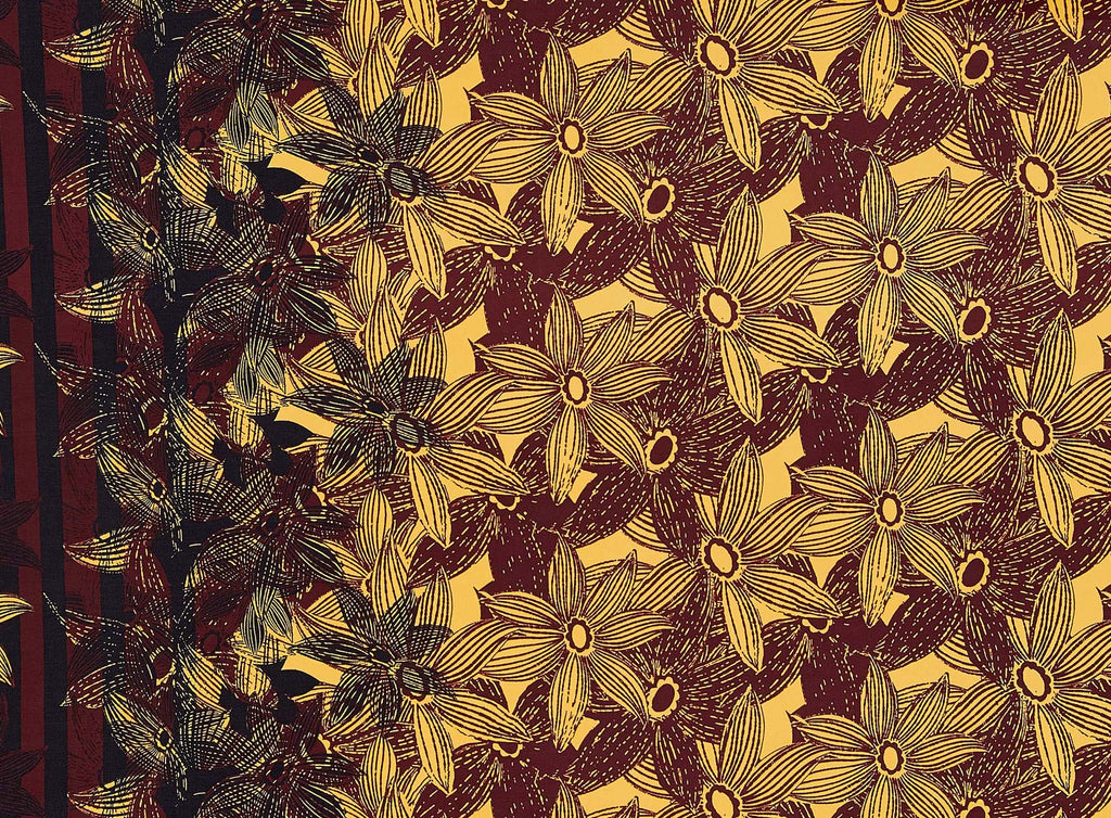 PASSION FLOWER SINGLE BORDER ON ITY  | 50740-1181  - Zelouf Fabrics