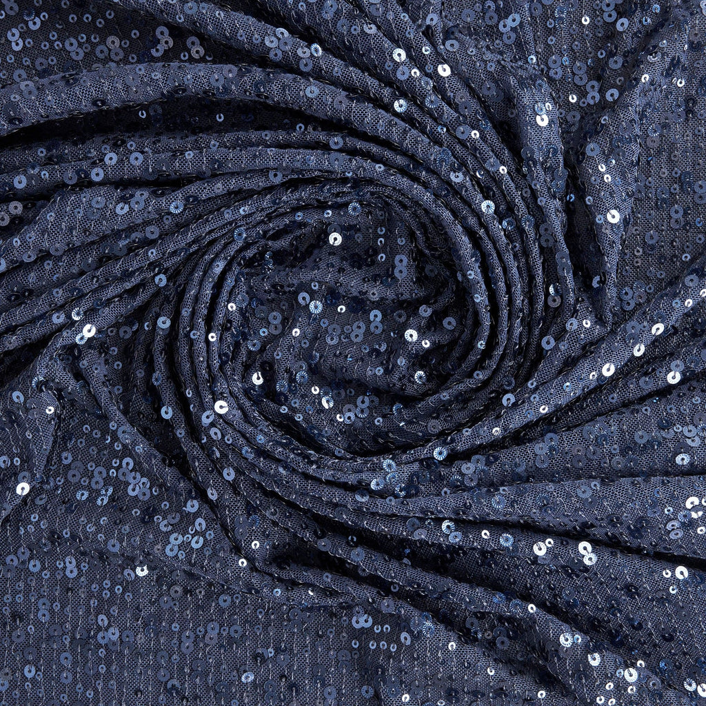 NAVY | D2431 - AMY ALL OVER SEQUINS - Zelouf Fabrics