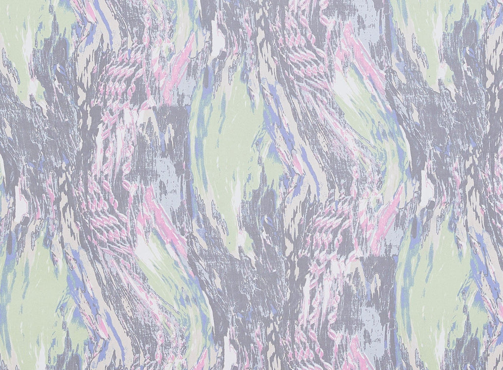 307 GREEN/PINK | 50870-631 - THE SWIRL ON MATTE JERSEY CHIFFON - Zelouf Fabrics