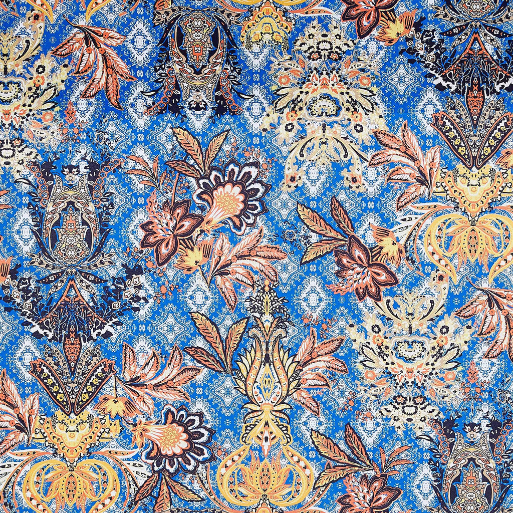 428 BLUE/ORANGE | 50953-1181 - ZS1501TT PRINT ITY - Zelouf Fabrics