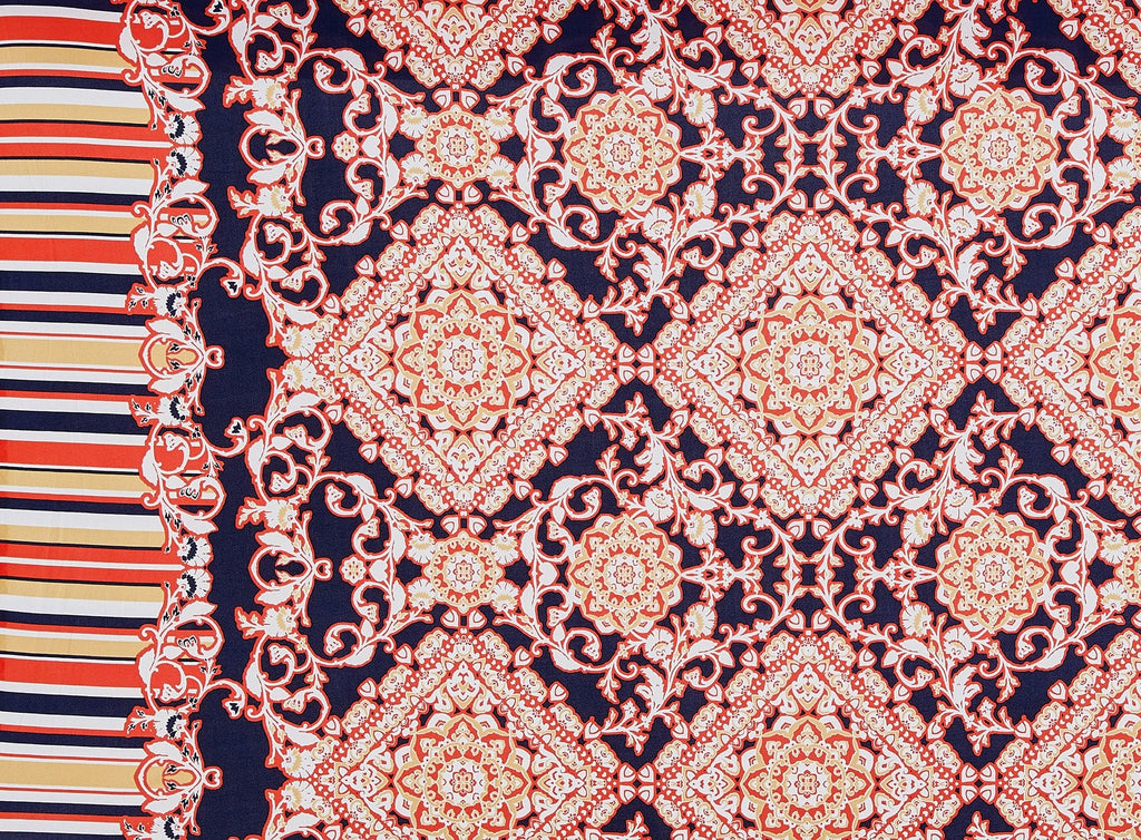 MEDALLION SINGLE BORDER ON ITY  | 50975-1181  - Zelouf Fabrics