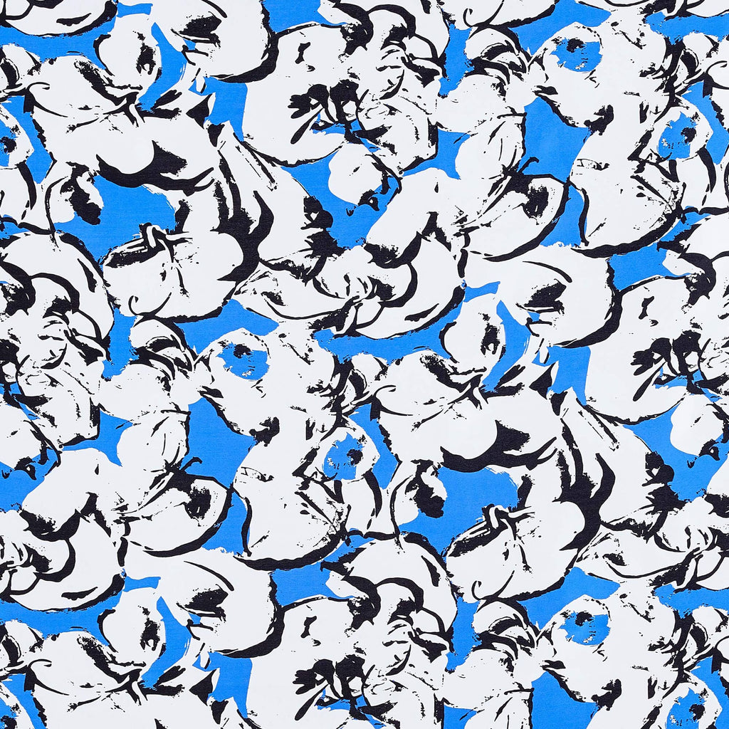 419 BLUE/BLK | 50976-4765 - ZS1503E PRINT MIKADO - Zelouf Fabrics