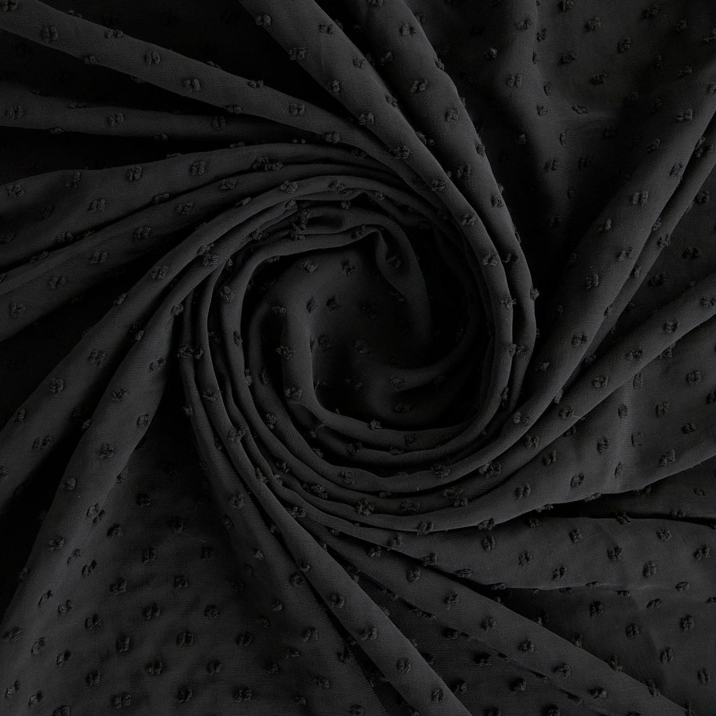 BLACK | 26491 - ROXANNE YORYU CLIP DOT - Zelouf Fabrics