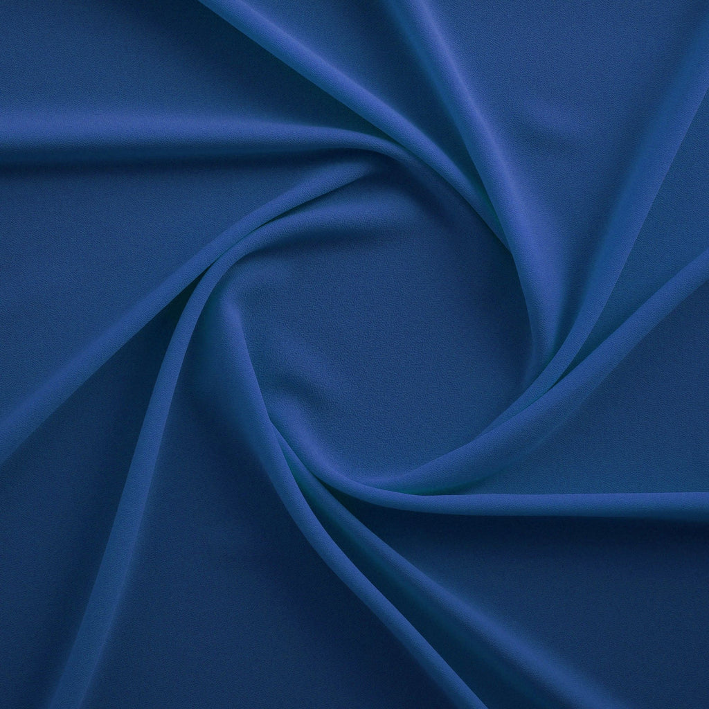 SOUFFLE CREPE CHIFFON | 5200 ESSENTIAL COBALT - Zelouf Fabrics