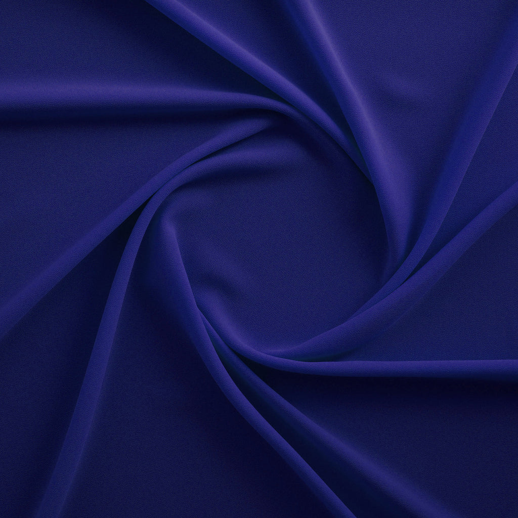 SOUFFLE CREPE CHIFFON | 5200 NEW MARINE BLUE - Zelouf Fabrics