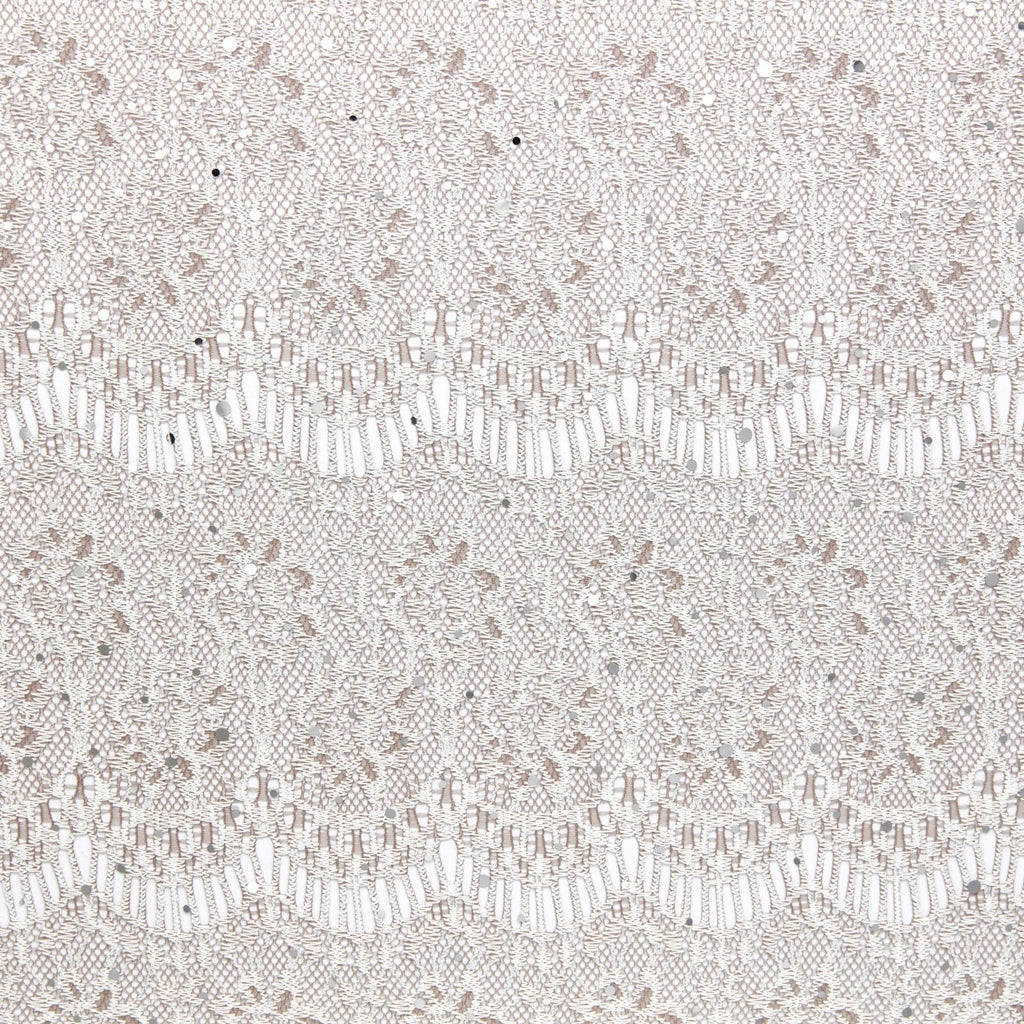 IVORY TAUPE | 5202 - CROCHET LACE WITH TRANS - Zelouf Fabrics