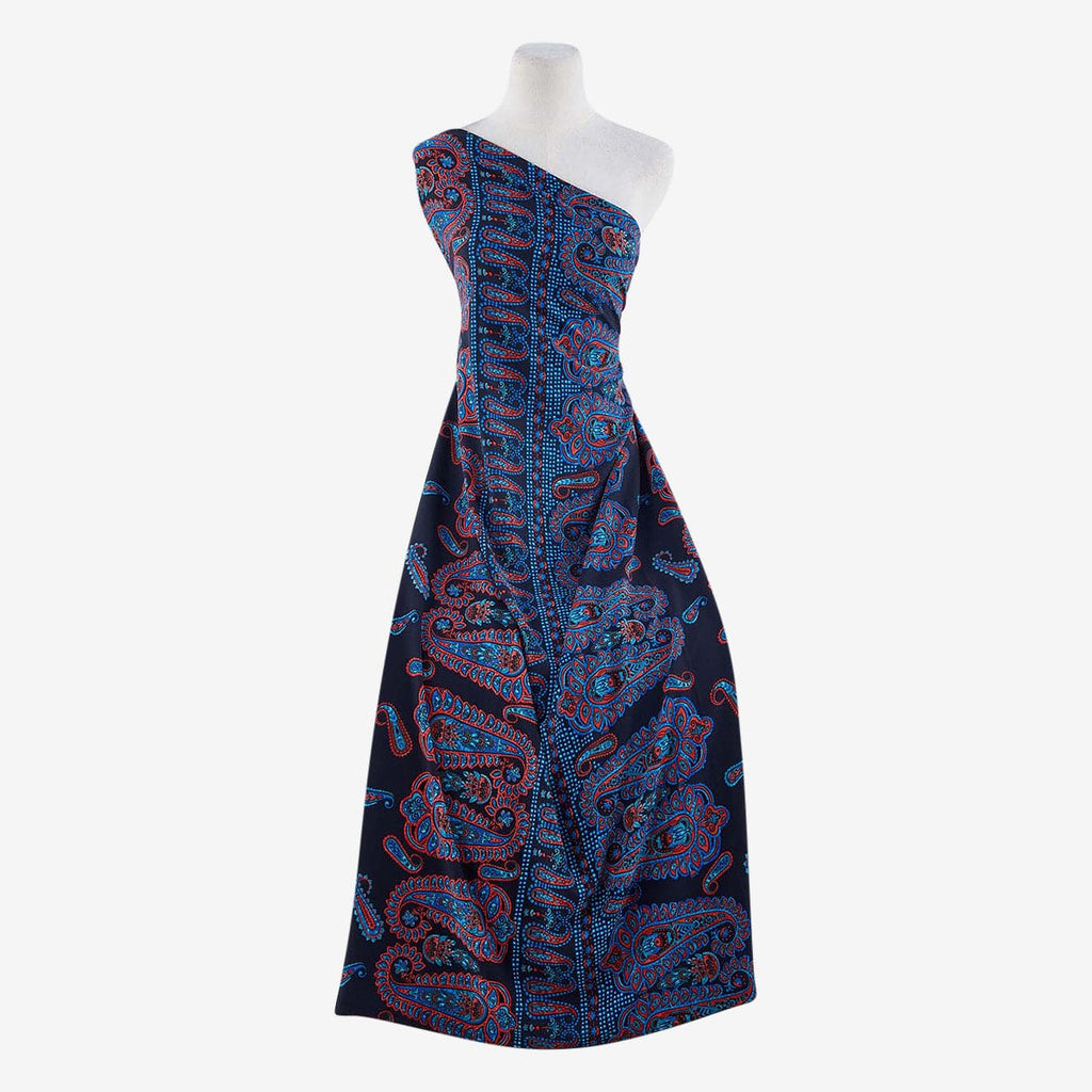 434 NAVY/RED | 52104-1326 - ZS1609HH PRINT JANE CHIFFON - Zelouf Fabrics