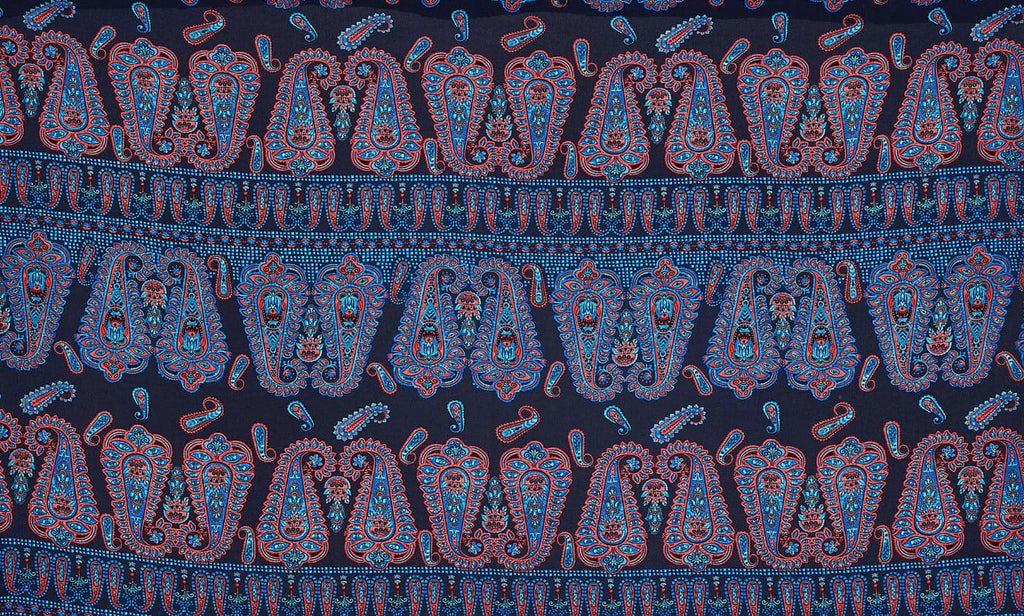 434 NAVY/RED | 52104-1326 - ZS1609HH PRINT JANE CHIFFON - Zelouf Fabrics
