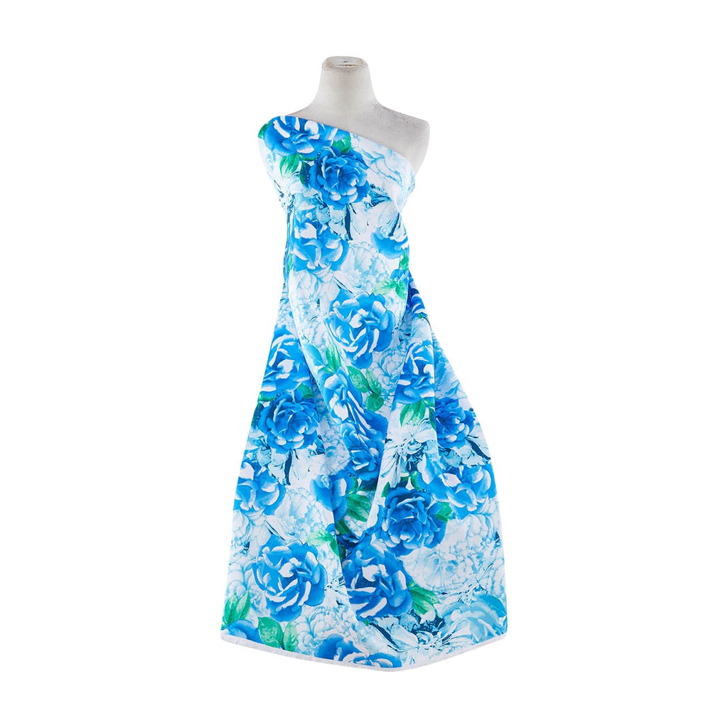PRINT ON MIKADO DIGITAL SAMPLE  | 52486-4765DP 144 BLUE/ ROYAL - Zelouf Fabrics