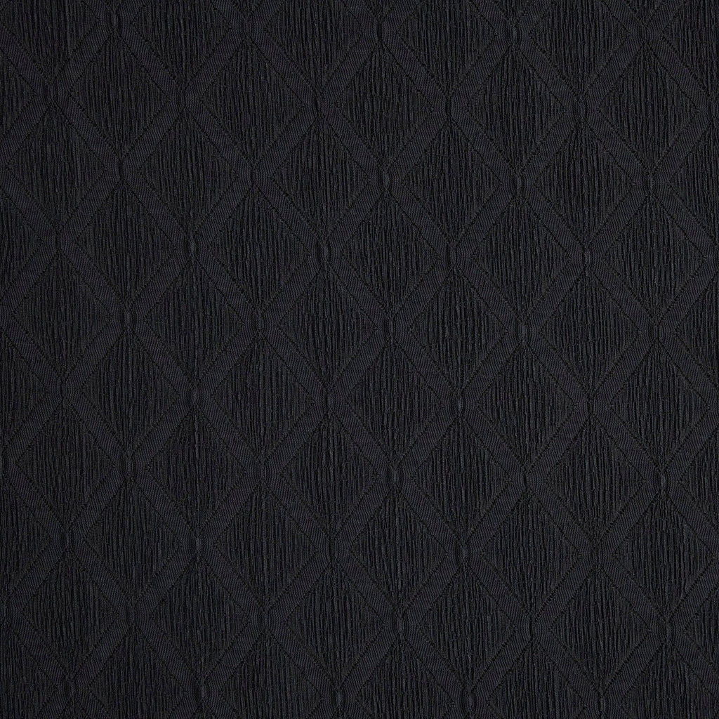 BLACK | DAPHNE DIAMOND TRICOT KNIT | 26447 - Zelouf Fabrics