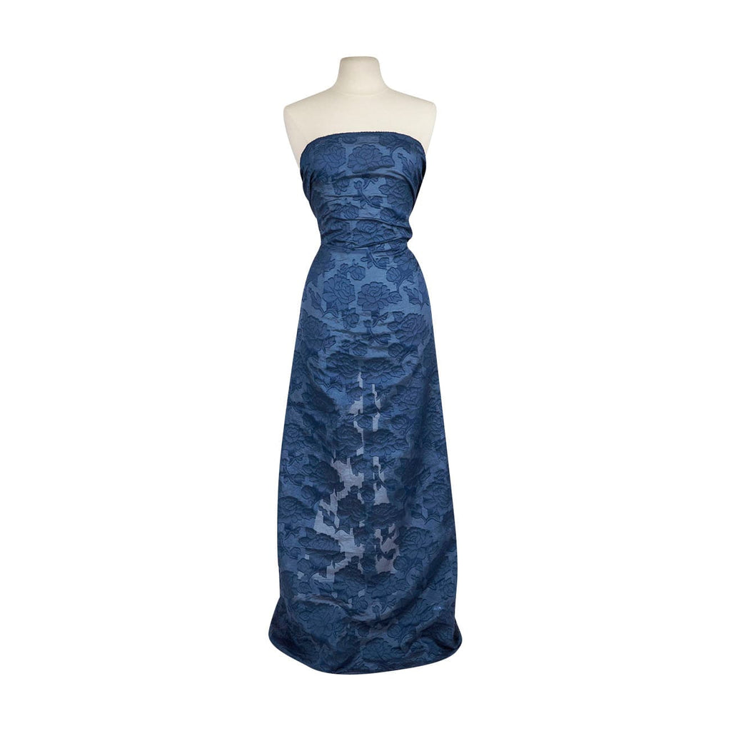 LORELAI FLORAL CLIPPED ORGANZA JACQUARD '  | 26492 NAVY - Zelouf Fabrics