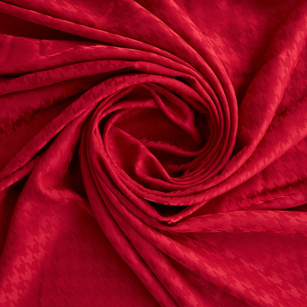 OLIVIA HOUNDSTOOTH STRETCH SATIN JACQUARD  | 26459  - Zelouf Fabrics