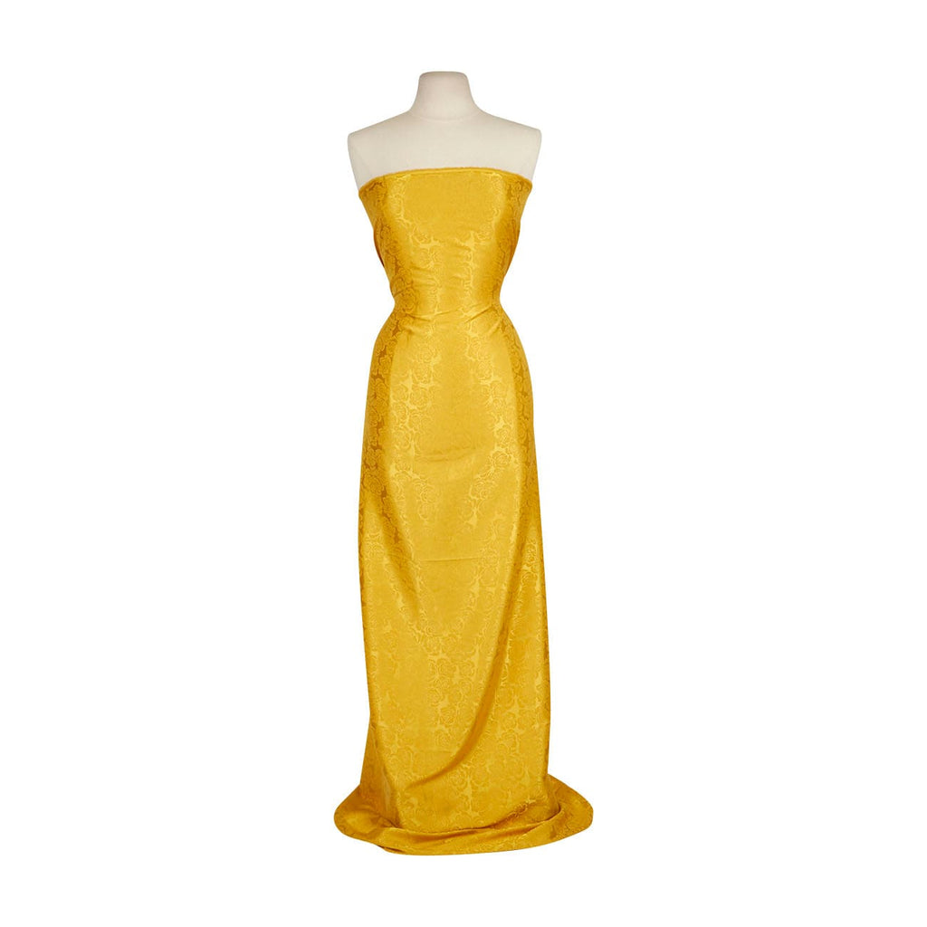 ISABELLA ROSE STRETCH SATIN JACQUARD  | 26460 SUNFLOWER - Zelouf Fabrics