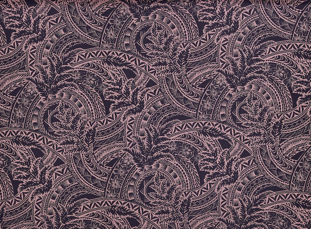 229 COCOA/BLACK | 53285-1844DP - PRINT ON LUSH KNIT - Zelouf Fabrics