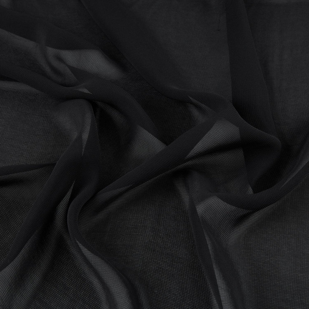 RAYON GEORGETTE  | 534 BLACK - Zelouf Fabrics