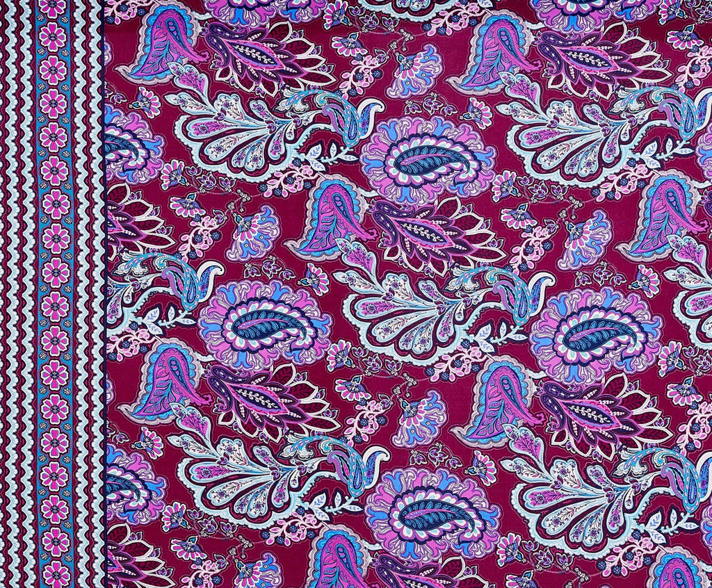 664 PLUM/BLUE | 53856-1181 - ZS1807TT PRINT ITY - Zelouf Fabrics 