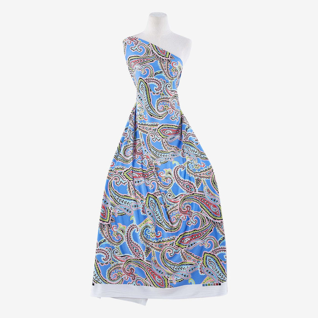 ZS1807WW-1 PRINT ON ITY  | 53868-1181 437 BLUE/CORAL - Zelouf Fabrics