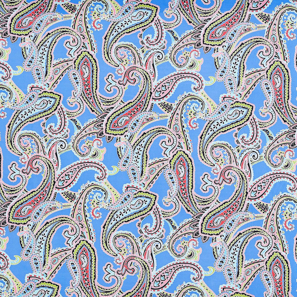 437 BLUE/CORAL | 53868-1181 - ZS1807WW-1 PRINT ON ITY - Zelouf Fabrics