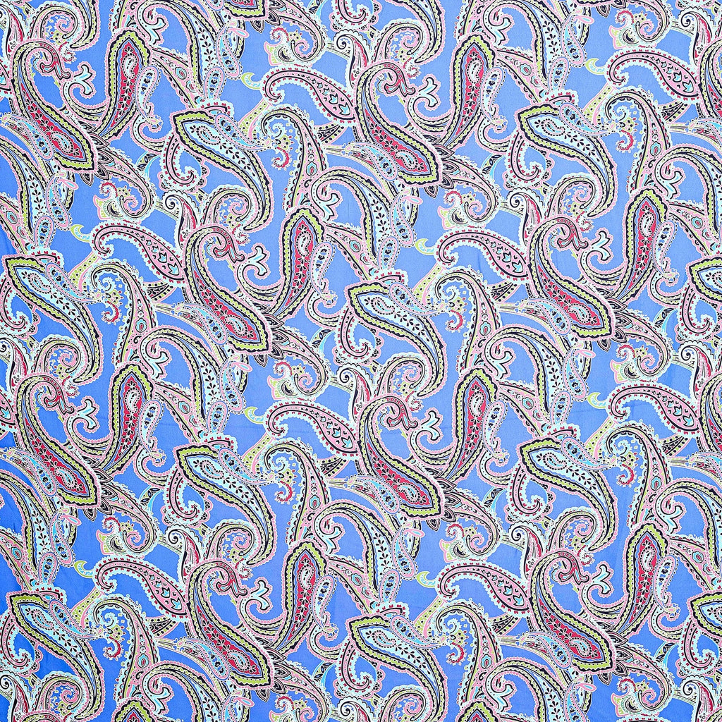 437 BLUE/CORAL | 53868-835 - ZS1807WW-1 PRINT ON HIGH MULTI - Zelouf Fabrics