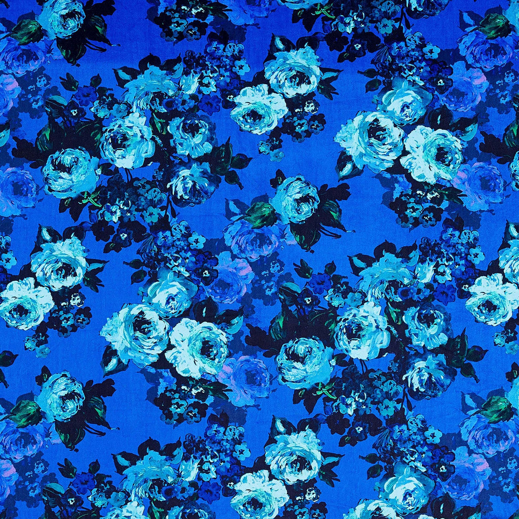 447 BLUE/MULTI | 53923-6902DP - ZS1808SS PRINT VELVET - Zelouf Fabrics 