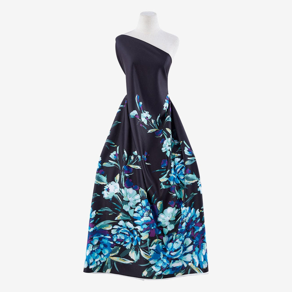 946 BLACK/BLUE | 54007-5631DP - ZS1810R PRINT ON HEAVY SCUBA - Zelouf Fabrics 