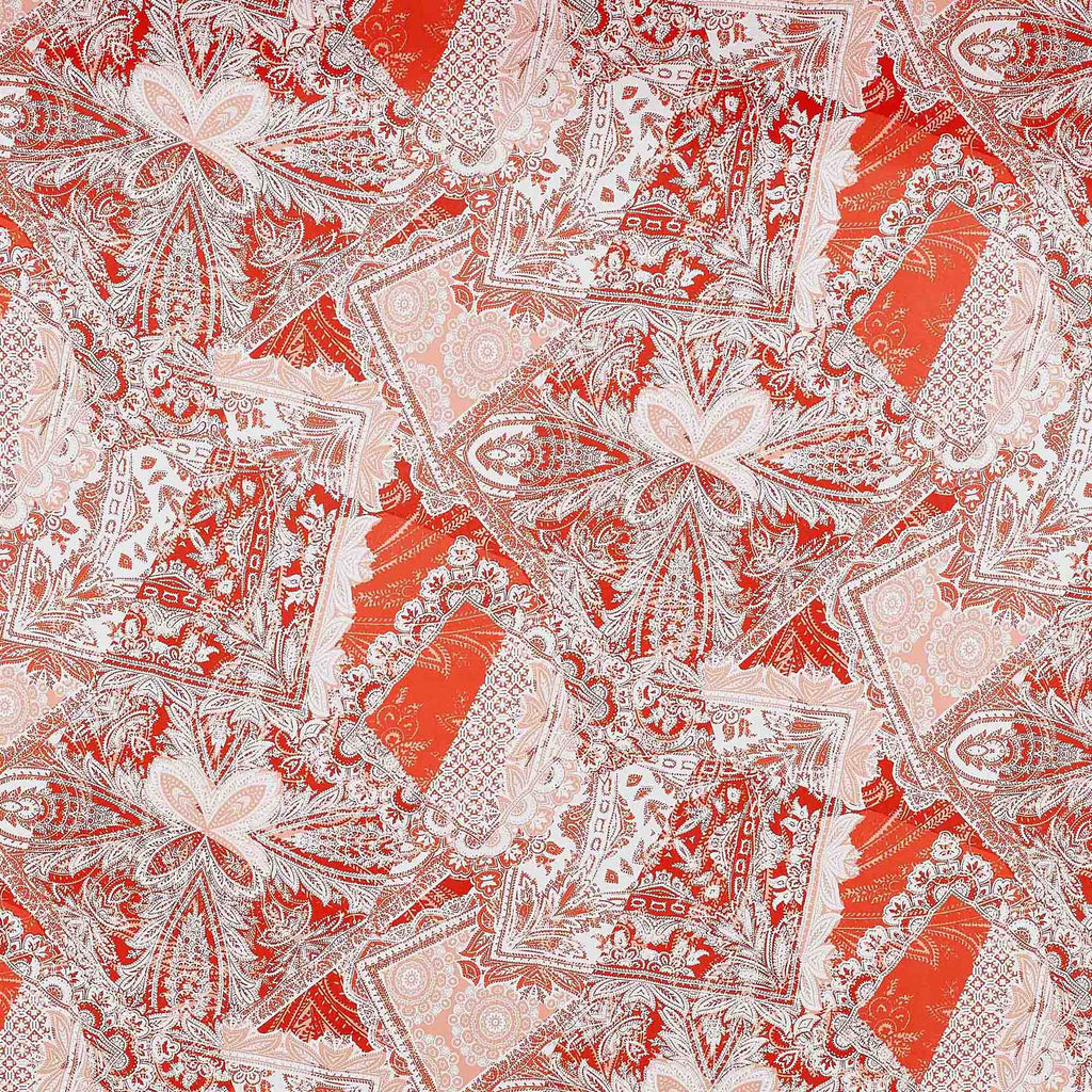 818 CORAL/RUST | 54181-1181P - ZS1901V PRINT ITY PUFFE - Zelouf Fabrics
