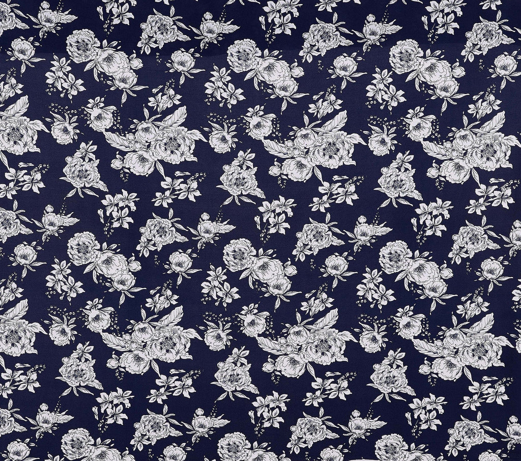 414 NAVY/WHITE | 54193-1181P - ZS1810T-1 PRINT ITY WITH PUFF - Zelouf Fabrics