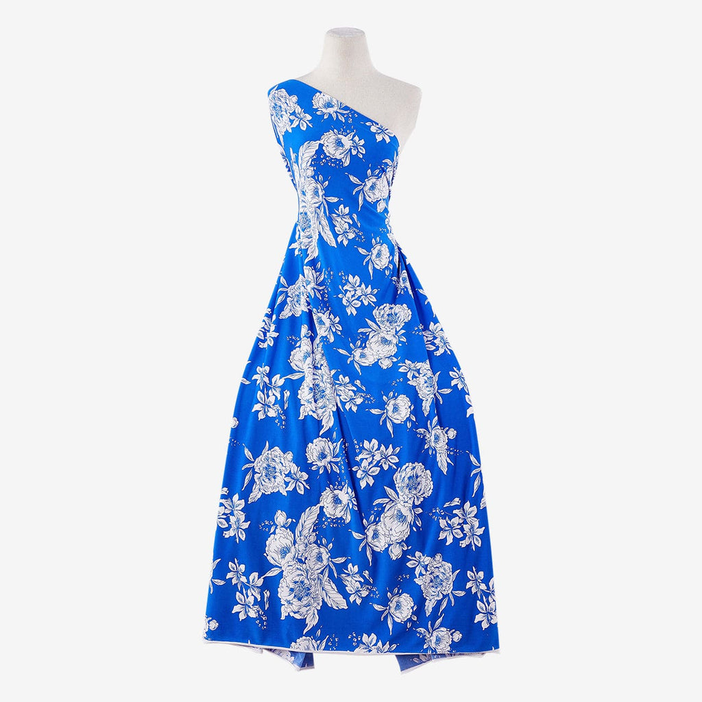 441 COBALT/WHIT | 54193-1181P - ZS1810T-1 PRINT ITY WITH PUFF - Zelouf Fabrics