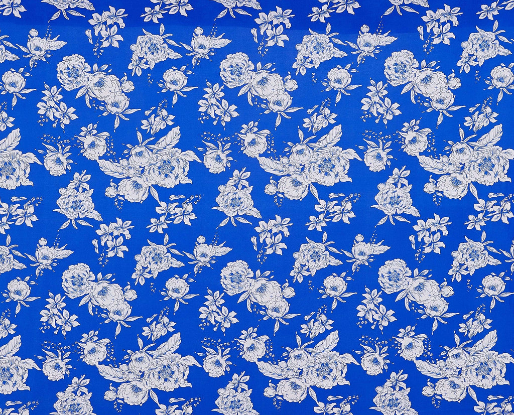 441 COBALT/WHIT | 54193-1181P - ZS1810T-1 PRINT ITY WITH PUFF - Zelouf Fabrics