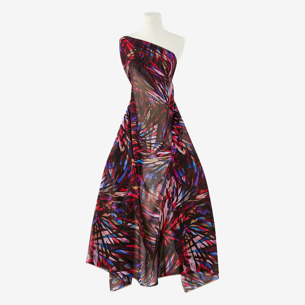 936 BLK/BERRY | 54547-835 - ZS1909Q PRINT HI MULTI CHIFFON - Zelouf Fabrics