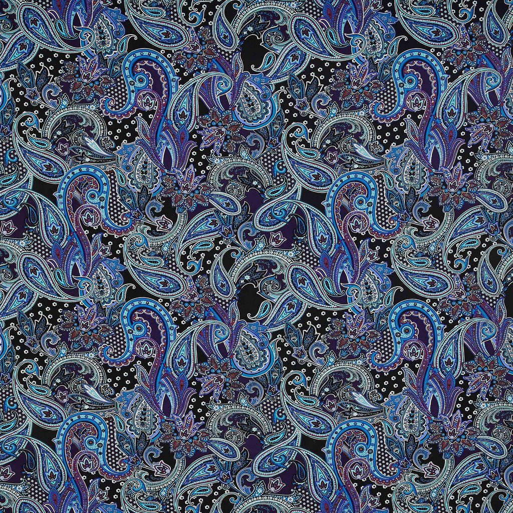 444 TEAL/BLUE | 54614-1181F - ZS1910ZZ PRINT ITY W/FOIL - Zelouf Fabrics