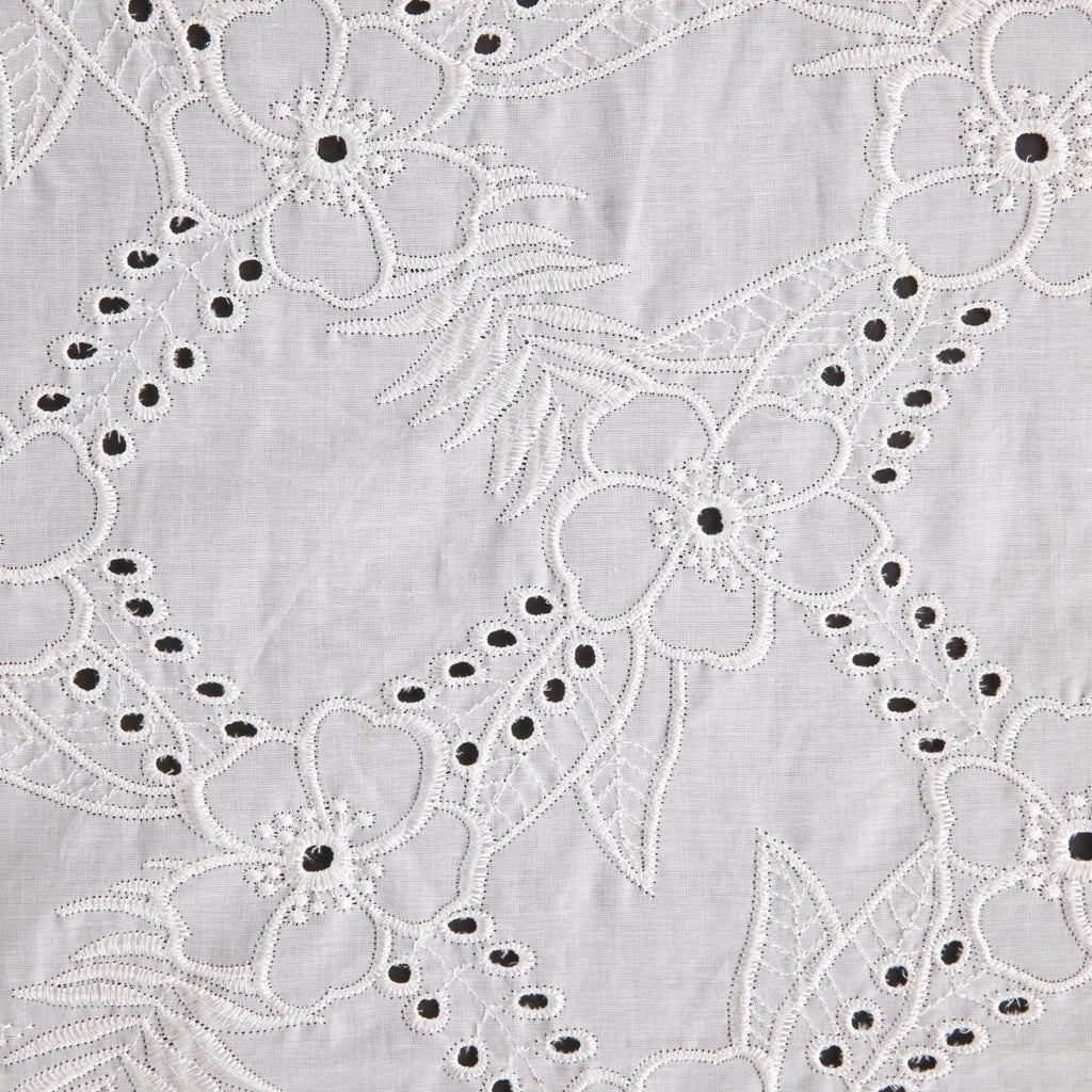 STELLA EYELET EMBROIDERY STRIPE VOILE  | 24949-VOILE  - Zelouf Fabrics