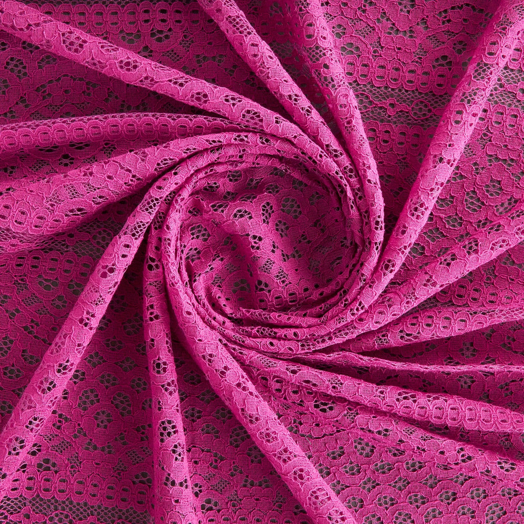 MARINA BIADERE CORDED LACE  | 26465 LUMINOUS MAGENTA - Zelouf Fabrics