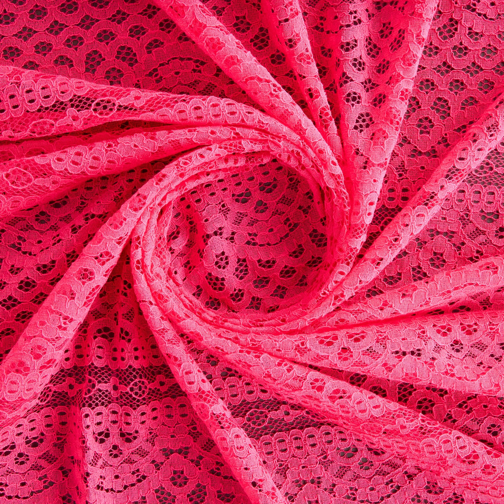 MARINA BIADERE CORDED LACE  | 26465 LUMINOUS PINK - Zelouf Fabrics