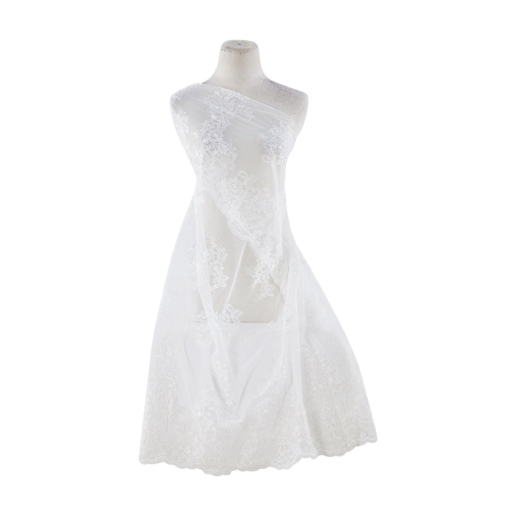 IVORY | 5640 - RE-EMBROIDERED LACE [D#D1563R ] - Zelouf Fabrics